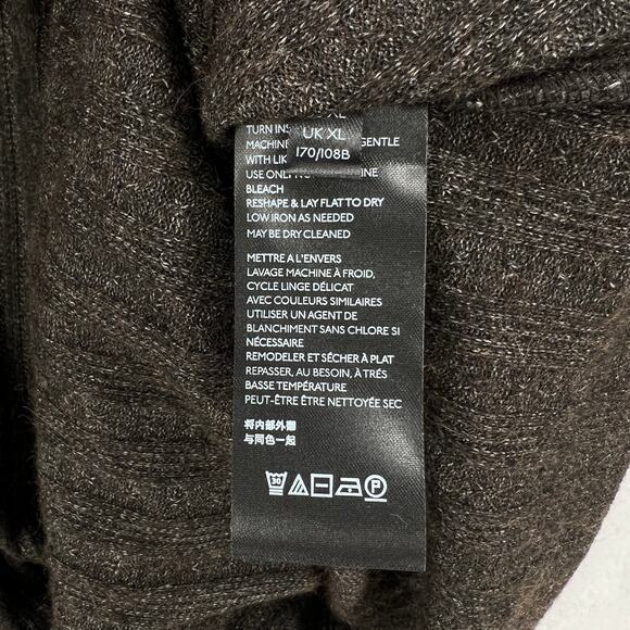 ANTHROPOLOGIE MAEVE Faux Wrap Top Womens XL Brown Rafela Hacci Long Sleeve Knit - Picture 10 of 14